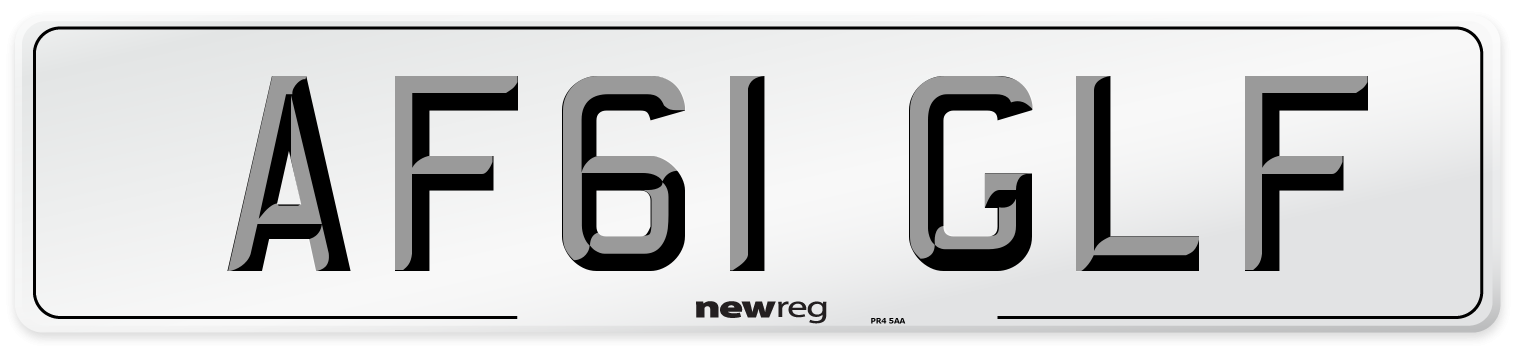 AF61 GLF Number Plate from New Reg